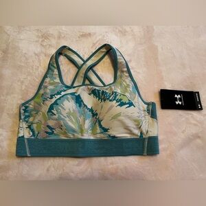 NWT Under Armour Women's Teal Sports Bra - Medium Impact